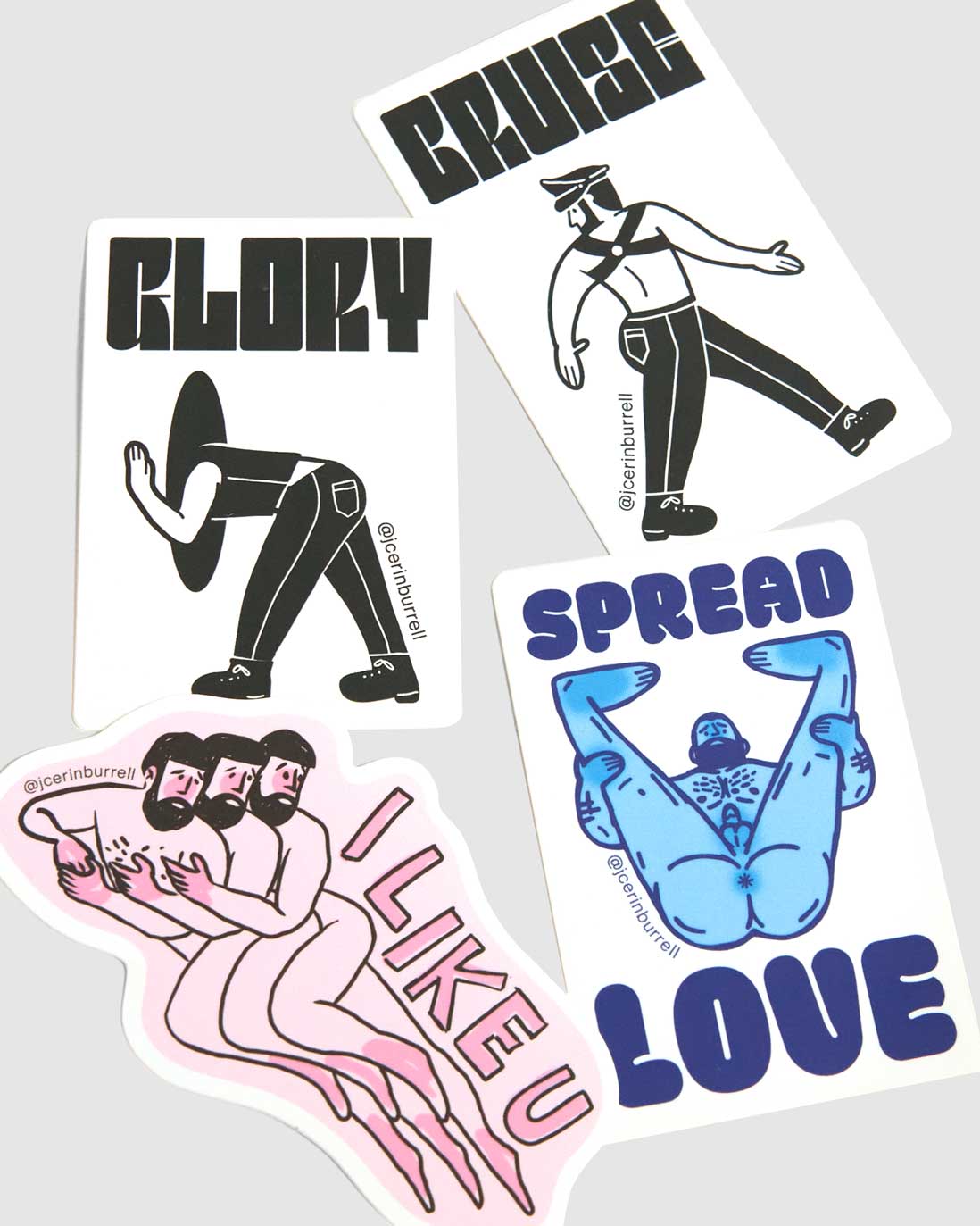 Gay Pleasure Sticker 4-Pack